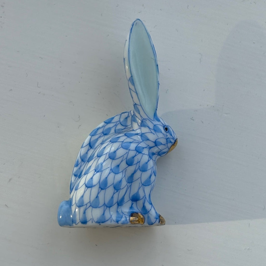 Miniature Herend Bunny Rabbit Figurine - Detail View - 4