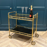 Vintage Brass Drinks Trolley - Main View - 1