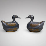 Pair of Late Qing Chinese Pewter Duck Boxes - Main View - 2