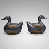 Pair of Late Qing Chinese Pewter Duck Boxes - Main View - 1