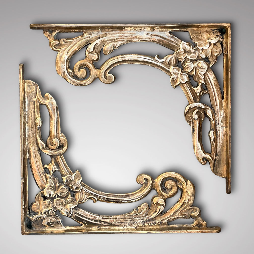 A Fabulous Pair of Art Nouveau Brass Wall Brackets - Main View - 1