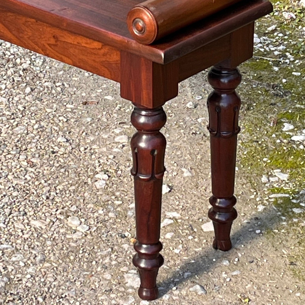 19th Century Mahogany Hall Bench - Detail View - 2