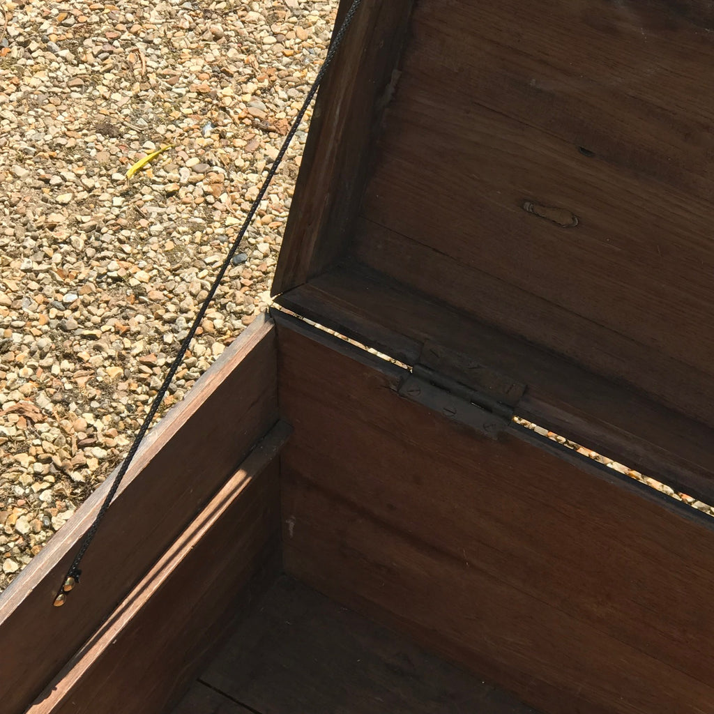 19th Century Teak Brass Cornered Trunk - Detail View - 4