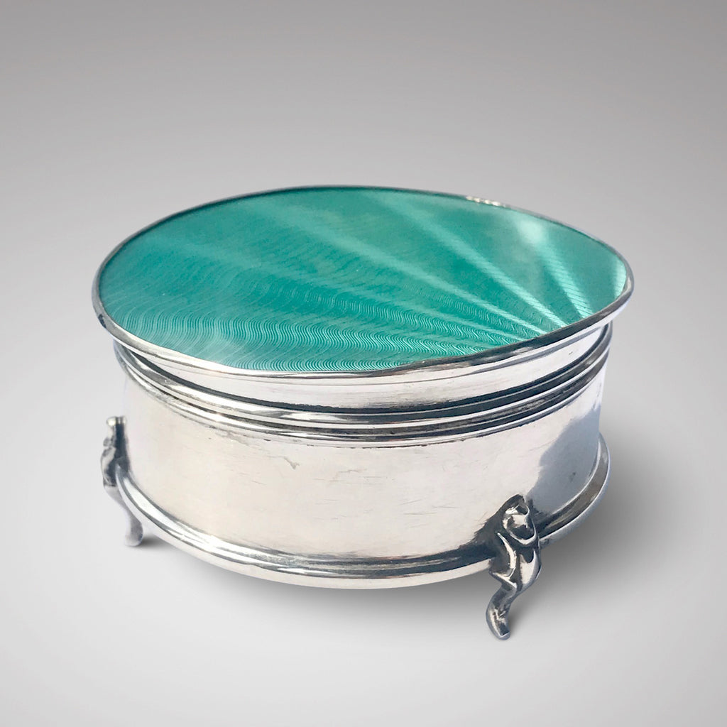 Silver & Enamel Jewellery Box - Main View - 2