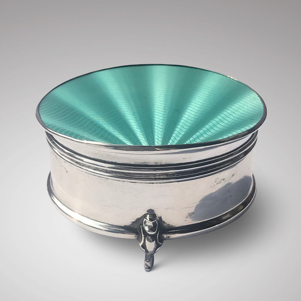 Silver & Enamel Jewellery Box - Main View -1