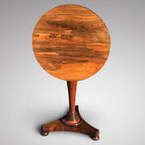 William IV Rosewood Circular Tilt Top Lamp Table - Main View Tilted  - 2