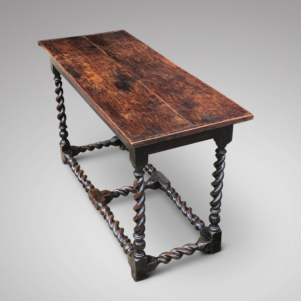 17th Century Oak Serving/Side Table - Back and Side View - 2