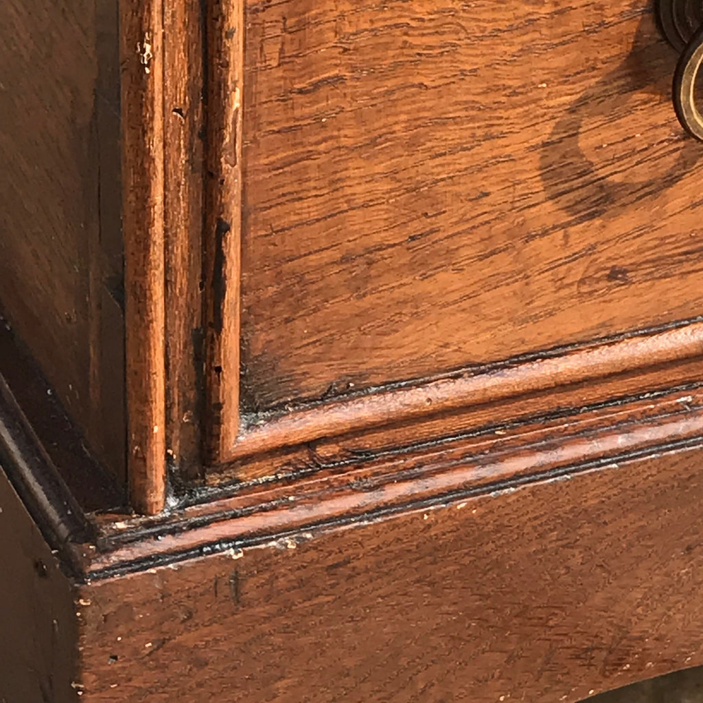 Small Early 19th Century Oak Coffer with Dummy Drawers - Detail View - 5