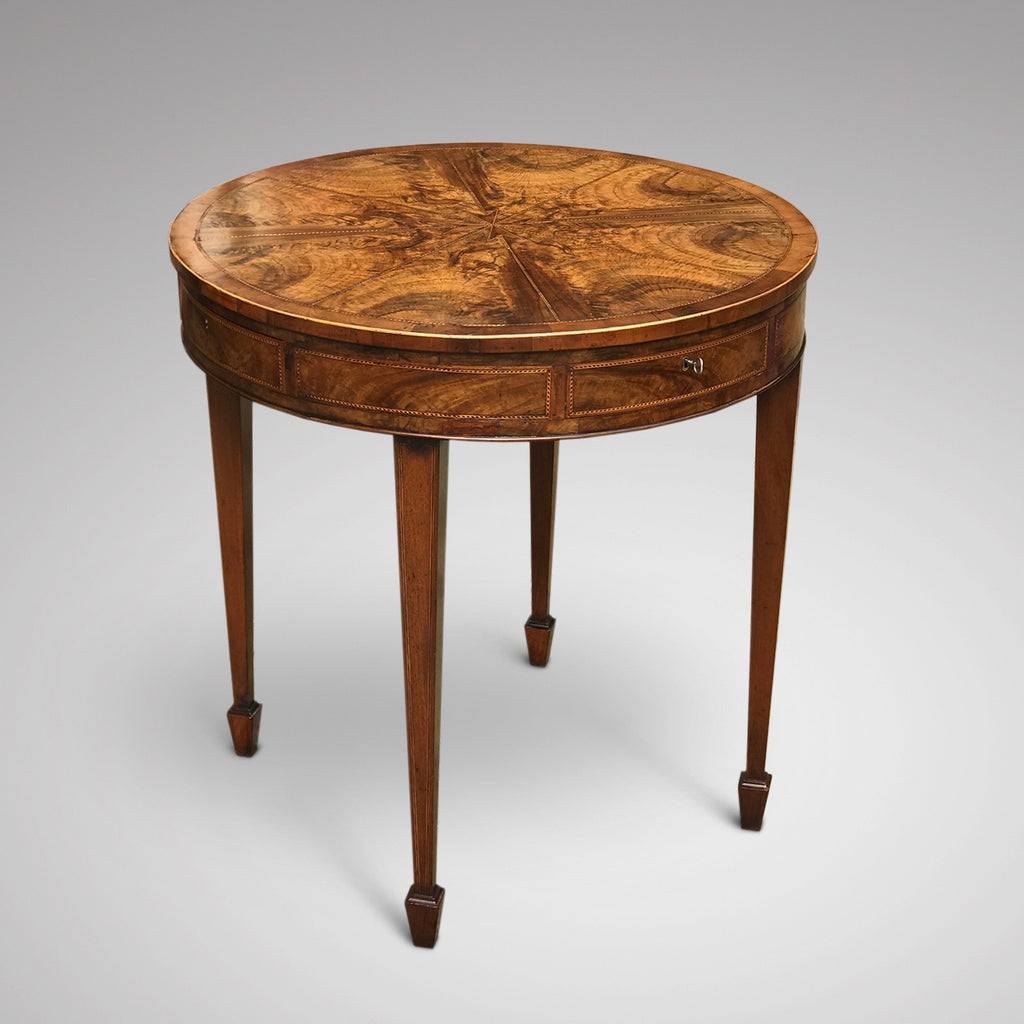 19th Century Walnut & Inlaid Library Table - Main View - 1
