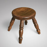 Early 19th Century Welsh Oak Stool - Main View - 1