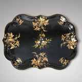 Victorian Papier Mache Tray Inlaid with Mother of Pearl - Main View - 1