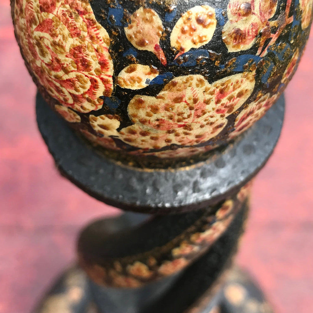 Pair of 19th Century Painted Kashmir Table Lamps - Detail View - 3